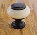 DIY Decor Hub - 10 pcs Oil-Rubbed Bronze with Beige Ceramic Round Cabinet Knobs for Dressers, Cabinets & Drawers