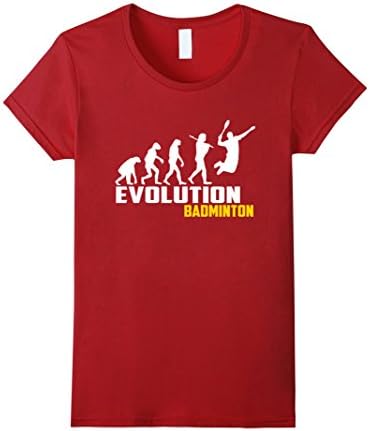 Womens Badminton Shirt Badminton Evolution of Badminton T Shirt XL Cranberry