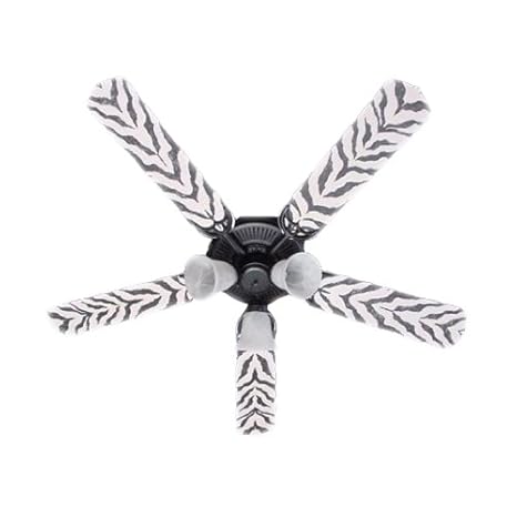 Ceiling Fan Designers Ceiling Fan African Safari Zebra Skin 52