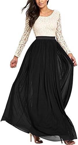 Ssyiz Custom Women Dresses Formal Party Elegant Floral Lace Weddings Dress (10, Black-2)