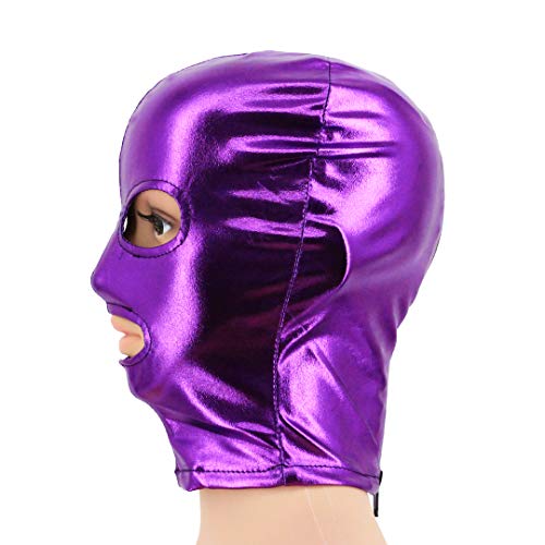 Vimoisa Metallic Cycling Face Neck Mask Hat Ultra Balaclava Hood(Purple) - Thumbnail 3