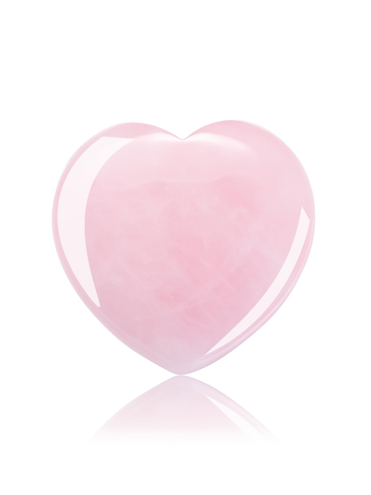 JSDDE 60mm Rose Quartz Crystal Heart Gemstone Reiki Healing Crystal Love Palm Stones Gifts for Women Girlfriends