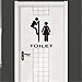 ShungHO Creative Funny Washroom Toilet Bathroom WC Sign Wall Stickers
