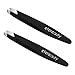 Slant Tweezers, ETEREAUTY Stainless Steel Precision Tweezers for Ingrown Hair, Eyebrow and Hair Remover 2 Pieces