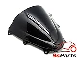 9sparts® Black Smoke Double Bubble Transparent Windscreen Windshiled for 2011 2012 2013 2014 2015 Suzuki GSXR600 GSXR750 GSXR 600 750