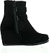 Link Peggy-90K Children Girl's Wedge Heel Double Straps High Top Ankle Booties