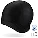 Orgrim Long Hair Swim Cap,Waterproof Silicone Swimming Cap for Adult Woman and Men,Keeps Hair Clean Ear Dry with Nose Clip and Ear Plugs (Black)