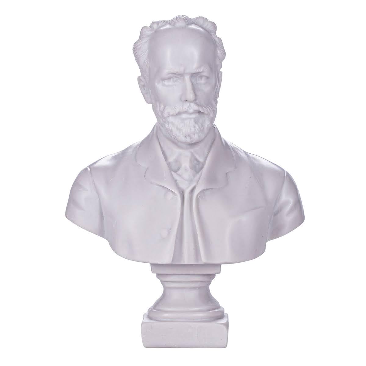 danila-souvenirs Russian Composer Pyotr Tchaikovsky Marble Bust Statue Sculpture 19,5 cm