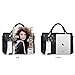Soperwillton Women Handbag Top Handle Satchel Shoulder Tote Bag Purse Set 4PCS
