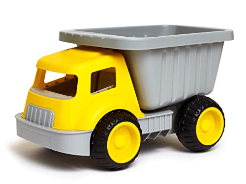 Hape Load & Tote 14.4" Dump Truck| Outdoor & Indoor Vehicle Beach Sand Toy for Toddlers 18M+
