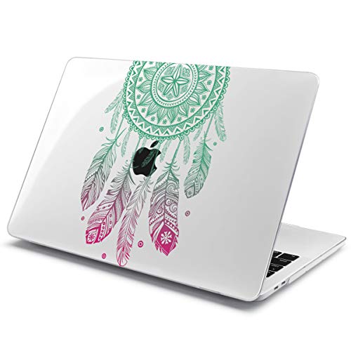 Batianda Fashion Color Crystal Clear Hard Shell Laptop Case for 2018 New MacBook Air 13 inch [Model:A1932 with Touch ID] with Gradient Keyboard Cover Dream Catcher Design