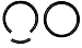 Forbidden Body Jewelry Pair of 2 Rings: 14g 1/2 Inch Surgical Steel Black IP Plated Seamless Segment Hoop Rings