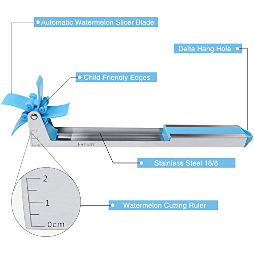 image for Watermelon Slicer Fruit Knife-PATENTED-RUCACIO Melon and Cantaloupe Fr