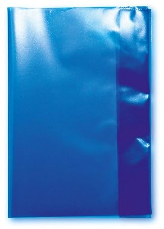 LANDRE 100420076 Heft-Hüllen 25 Stück DIN A4 blau-transparent, Heft-Umschlag flexibel & abwischbar, Buch-Schoner mit Einband,