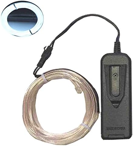 TDLTEK9ft Neon Light El Wire(Diameter 2.3mm) with Battery Pack, White