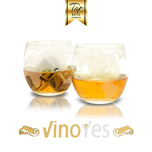 VinoYes Whisky Steine in Gold mit UNTERSETZER – 8 Wiederverwendbare Kühlsteine als Geschenk-Set in edler Verpackung… – Bild 6