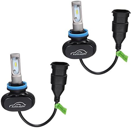 Autoleader S1 Car LED Headlight Bulb 6500K Cool White 8000LM Conversion Kit Fog Lamps CSP Chip Headlamp 1 Pair H11