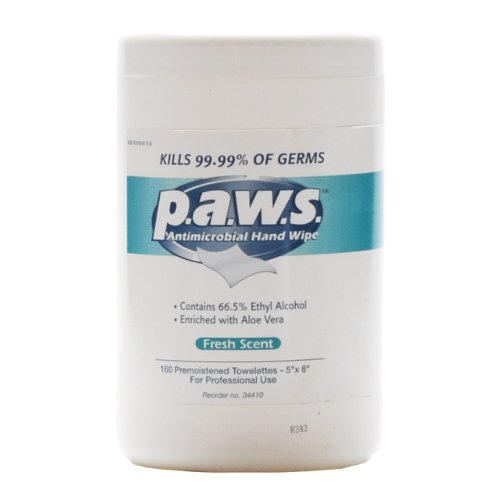 Paws Antimicrobial Disinfectant Hand Wipe 100/box by