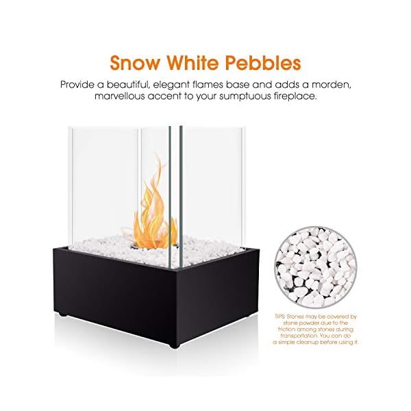 BRIAN & DANY Ventless Cube XL Tabletop Fireplace Somkeless Clean Indoor Outdoor Fire Pit