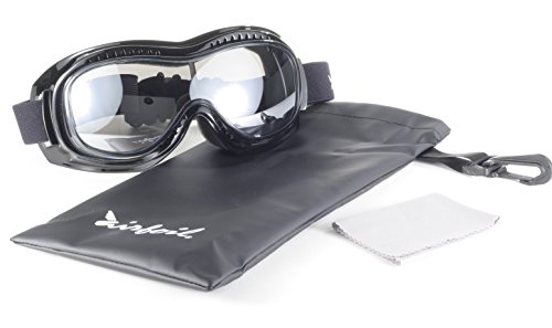Pacific Coast Airfoil Padded 'Fit Over Glasses' Riding Goggles (Black Frame/Silver Smoke Lens) - Thumbnail 6