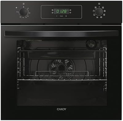 Idea FIDCP N615 L, Horno Multifunción, 65L, 1 Bandeja y 1 Rejilla, Ventilador Radial, Limpieza Aquactiva, Convección + Ventilador, 8 Funciones, Mandos Push&Pull, Puerta Doble Cristal, Negro