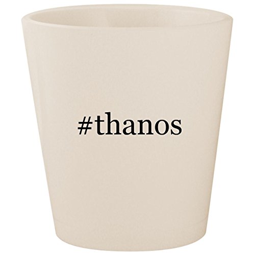 #thanos - White Hashtag Ceramic 1.5oz Shot Glass