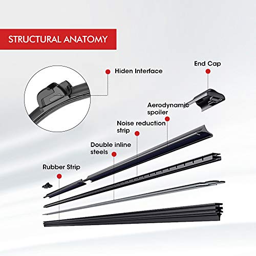 Kemimoto UTV Windshield Wiper Kit Hand Operated Manual Windshield Wiper