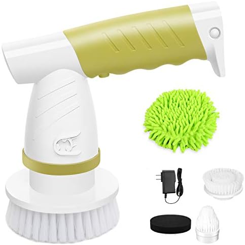 バスポリッシャー 電動お掃除ブラシ お風呂掃除ブラシ 電動掃除ブラシ 年末掃除 コードレス 充電式 ポリッシャー 4つのブラシ付 防水仕様 掃除用品 浴室 浴槽 床 お風呂 タイルなどの掃除に適用 年最新