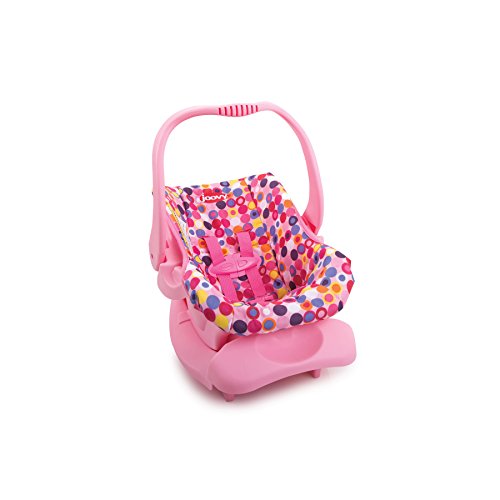 Joovy Toy Car Seat, Doll Accessory, Doll Furniture, Pink Dot ,21.5 x 13 x11.7