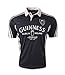 Guinness Arthur Signature Performance Rugby Jersey - Black and Cream Polyester Short Sleeve Polo Shirt