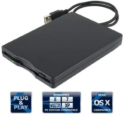 Ophion 3.5" USB Floppy Disk Drive External 1.44 MB FDD Diskette Drive for PC Windows 7/8, Windows XP, Vista,for Mac Plug and Play