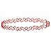 Besteel 8 PCS Womens Rubber Necklace Chain Double Line Tattoo Choker Necklace Stretch Elastic Set for Teen 80s 90s