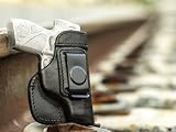 OUTBAGS USA LS2709 Full Grain Heavy Leather IWB Conceal Carry Gun Holster for Taurus PT 709 Slim 9mm. Handcrafted in USA.