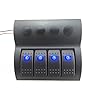 Iztoss-Splashproof-Waterproof-Rocker-Switch-Panel-Black-with-Red-LED-Indicators-for-Boat-Marine-Bridge-Control-Push-Button-Circuit-Breakers-Overload-Protected-12v-24v