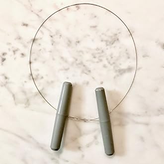 Andustrial Steel - 18/10 Stainless Steel Cheese and Cake Cutting Wires and 2 Hard Plastic Handles - 2 X 24" (Set of 2 Wires and 2 Handles)