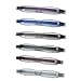 Optix 55 6 Folding Pocket Reading Glasses in Pen Clip Case - Lightweight, Portable and Compact Rotating Frames - Includes 6 Colors for Men and Women - +150