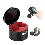 Nitin Wireless Earbuds Bluetooth Earbuds Activate Siri Bluetooth Headphones 4.2 With Charging Case In-ear Bluetooth Earphones With Touch Control Function Shiny Black