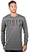 Ultra Game NBA Official Men’s Super Soft Game Day Long Sleeve T-Shirt - Unisex, Chicago Bulls, Heather Charcoal, X-Large