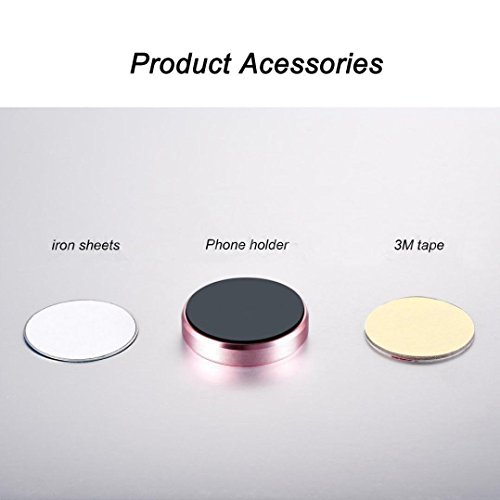 Creazy Universal In Car Magnetic Dashboard Cell Mobile Phone GPS PDA Mount Holder Stand For iPhone 8 7 6 6S 4 5 Plus, For Samsung S5 S6 S7 S8 edge Plus Note 3 4 5 (Rose Gold) - Thumbnail 4