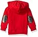 Calvin Klein Baby Solid Hooded Pullover with Patched Pants Set, Red, 12 Months