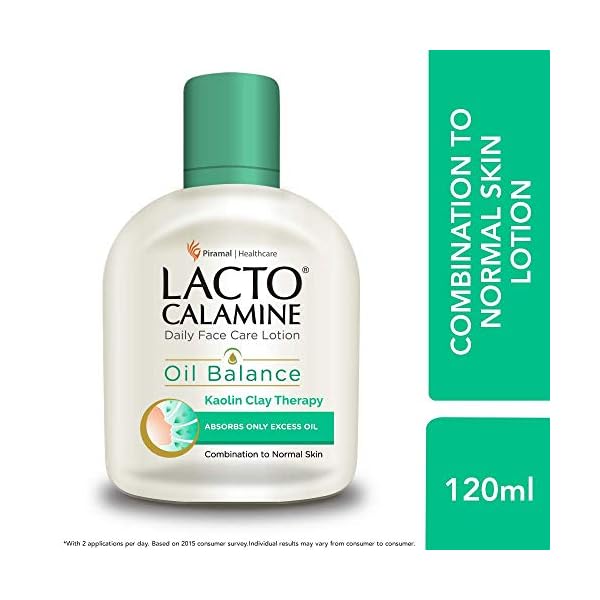 Lacto Calamine Face Lotion for Oil Balance - Combination to Normal Skin - 120 ml