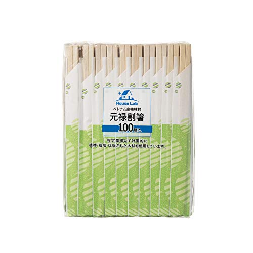 HouseLab(ハウスラボ) 元禄割箸 袋入り 100膳