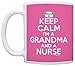 ThisWear Nurse Appreciation Gifts Keep Calm I'm a Grandma and Nurse Mothers Day Gift 11oz Ceramic Coffee Mug with Handle
