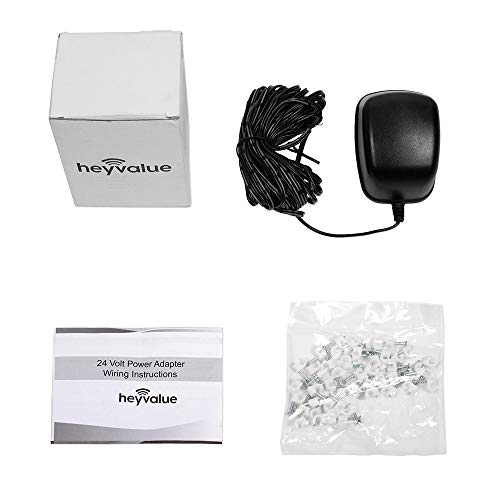 C wire adapter 24 Volt Transformer for Ring Doorbell Nest Honeywell Emerson Sensi Smart Wifi Thermostat Ecobee Nest Hello Skybell Thermostat UL Certificated (26ft/8m)