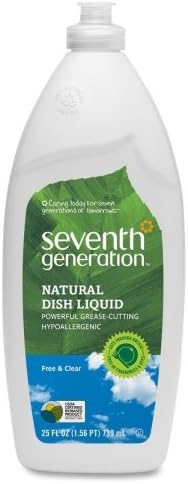 Wholesale CASE of 25 - Seventh Gen. Natural Dish Liquid Soap-Natural Dish Liquid Soap, Nontoxic, 25 oz., Free/Clear