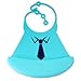 Cute Baby Bibs - Silicone with Crumb Catcher - Little Prince in Blue