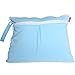 Damero 2Pack Waterproof Wet Bag, Reusable Wet Dry Bag Organizer for Travel, Beach, Diapers, Breast Pump Parts and Wet Swimsuits, Green+Blue