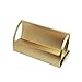 Chirs-Wang Lightweight Q Shape Aluminium Alloy Business Name Card Holder/Organizer/Container/Display for Desktop Collection - Free Laser Engraving Customized Logo - Best Gift Idea(Gold)