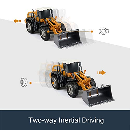 4-in-1 Take Apart Die Cast Car Toys,Construction Equipment Trucks Set with Equipment Vehicles, Builder, Roadblock, Cones and Accessories ,Pretend Engineering Game for Boys Girls Toddlers Kids - Thumbnail 7