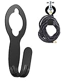 chic style Garden Hose Holder, Metal Garden Hose Carrier Cast Iron Black (Large)
